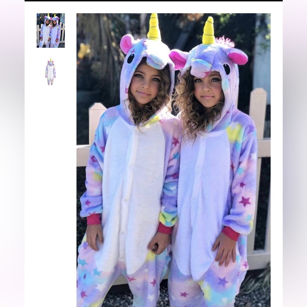 NWT Lola + The Boys Magic Unicorn Onesie, cozy zipper pajamas/loungewear, Size 8